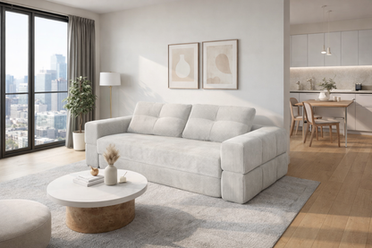 Canapé lit modulable en velours côtelé — Bubella